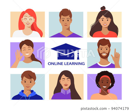 E-learning concept. Online education, home schooling. Concept of web courses or tutorials E-learning concept. Online education, home schooling. Concept of web courses or tutorials 94074179