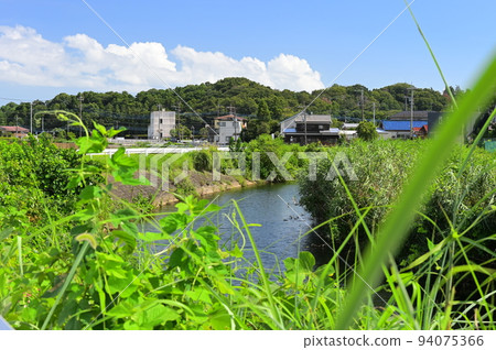 Scenery of the Ogino River Lush green scenery Scenery of the Ogino River Lush green scenery 94075366