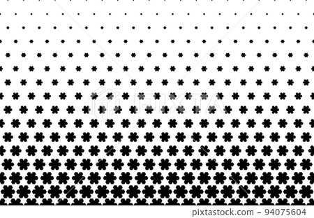 Geometric pattern of black figures on a white background.Option with a SHORT fade out. 94075604