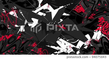 Abstract Flat Urban Street Art Graffiti Style Vector Illustration Template Background Art 94075843