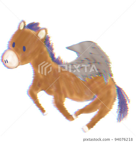 Feathered. cute horse 94076218