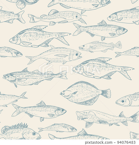 Fish Seamless Pattern 94076483