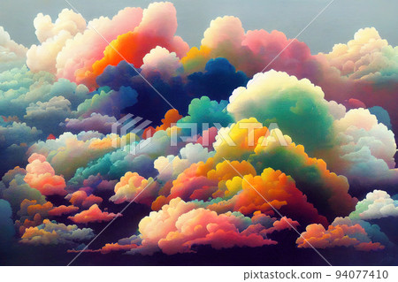 toon colorfull clouds toon colorfull clouds 94077410
