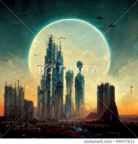 a portrait of a alien City from another world a portrait of a alien City from another world 94077611