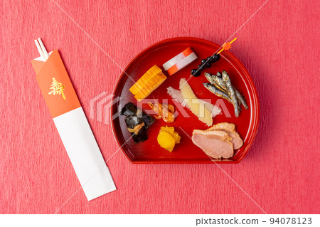 One plate New Year dishes One plate New Year dishes 94078123