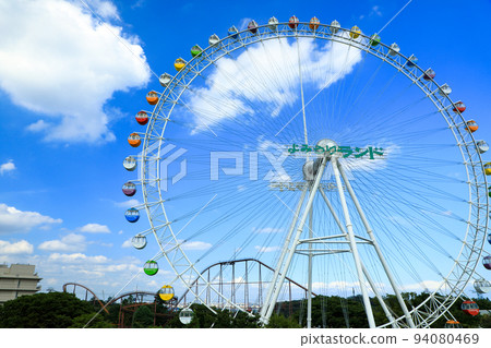 讀賣樂園的巨型摩天輪稻城市和東京川崎市 94080469