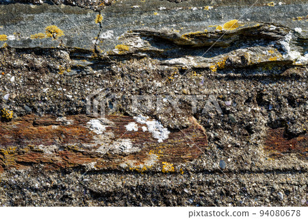 Background - A dry stone wall built in Cornwall 94080678