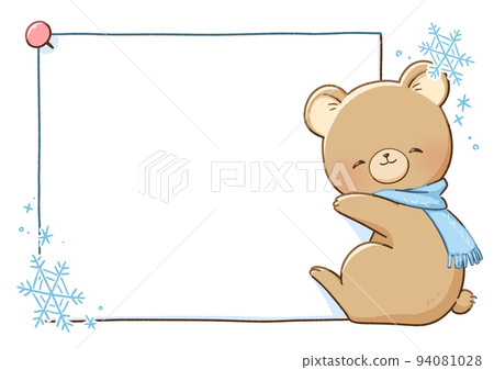 Bear with a frame frame Winter (smiling face) Bear with a frame frame Winter (smiling face) 94081028