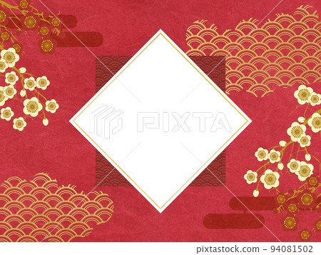 感受新年和新年氣氛的日式背景材料 94081502