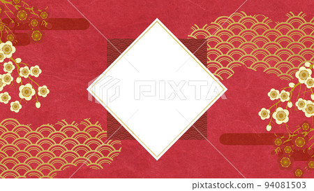 感受新年和新年氣氛的日式背景材料 94081503