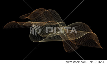 Geometry pattern with nice curves transitons, backgroud. Vector illustration of golden tones on black - beauty of lines, suitable for different kind of backgrounds - presentations, documents, video Geometry pattern with nice curves transitons, backgroud. Vector illustration of golden tones on black - beauty of lines, suitable for different kind of backgrounds - presentations, documents, video 94081651