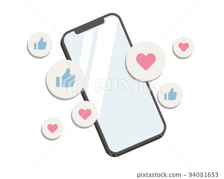 Smartphone and like mark vector illustration 94081653