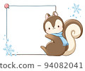 松鼠與框架框架冬天 94082041