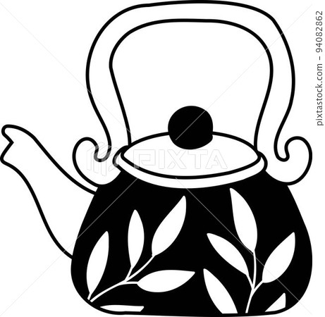 Hand Drawn Flower Kettle illustration 94082862