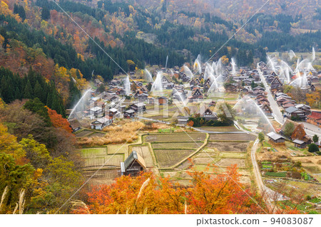 世界遺產白川村秋葉的消防演習 94083087