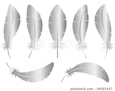 羽毛材料 7 種類型 銀 94083437