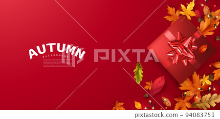 autumn card design template for banner vector illustration poster autumn card design template for banner vector illustration poster 94083751