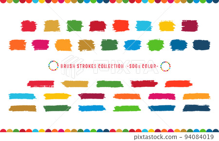 Background set drawn with 17 SDGs colors 94084019