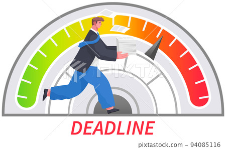 Office worker works overtime at Deadline. Businessman runs in high stress conditions, hard pressure Office worker works overtime at Deadline. Businessman runs in high stress conditions, hard pressure 94085116