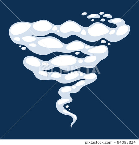 Comic cartoon smoke or cloud, vector speed motion effects 94085824