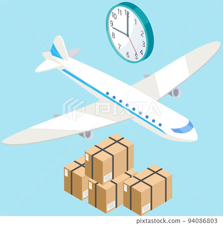Air cargo transportation, aircraft, air freight logistics. Delivering goods by airplane, helicopter Air cargo transportation, aircraft, air freight logistics. Delivering goods by airplane, helicopter 94086803