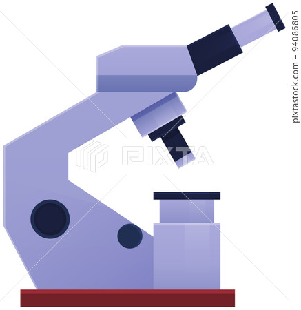 Cartoon microscope isolated for medical design. Education technology. Medical equipment for research 94086805