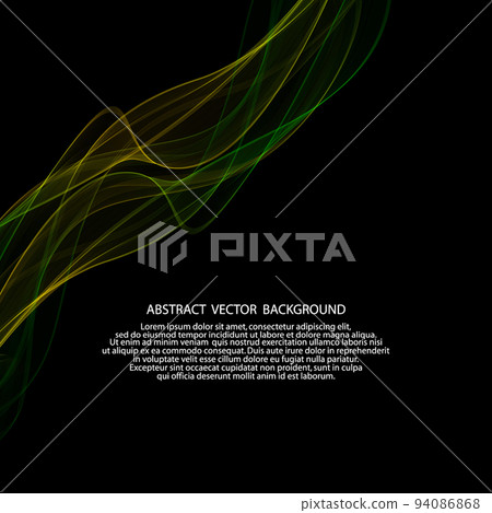 colored neon wave. Abstract vector lines. presentation template. eps 10 94086868