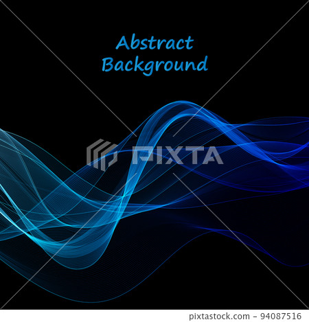 blue neon wave. vector abstract lines. template for advertising. eps 10 blue neon wave. vector abstract lines. template for advertising. eps 10 94087516