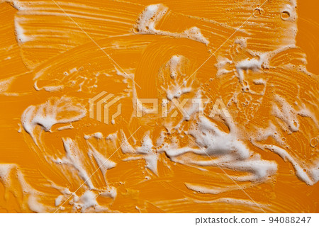 Texture of white soap foam with bubbles abstract background 94088247