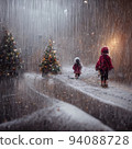 Children playing at Christmas in winter 94088728