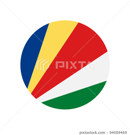 Seychelles vector flag circle on white background 94089469
