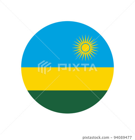 Rwanda vector flag circle on white background 94089477