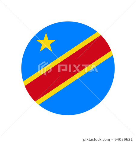Democratic Republic of Congo vector flag circle Democratic Republic of Congo vector flag circle 94089621