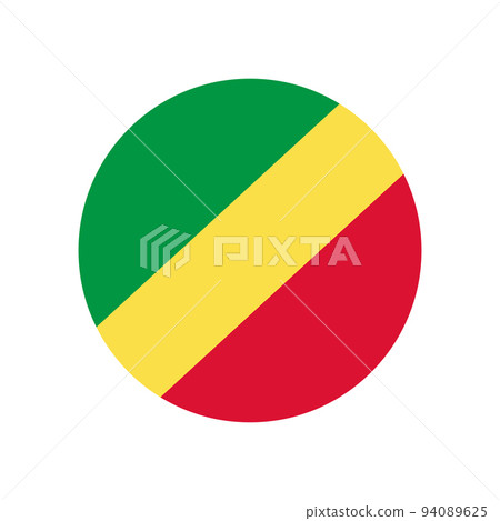 Congo vector flag circle on white background Congo vector flag circle on white background 94089625