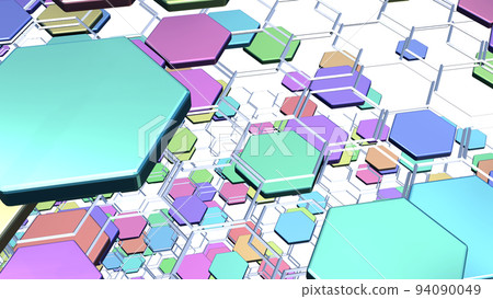 Tile Hexagon Business Geometry VJ Colorful [There is another Ver] 94090049