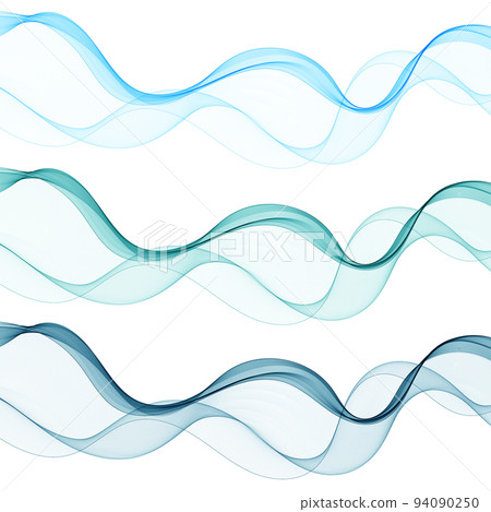 set of colorful blue waves. abstraction. presentation template set of colorful blue waves. abstraction. presentation template 94090250