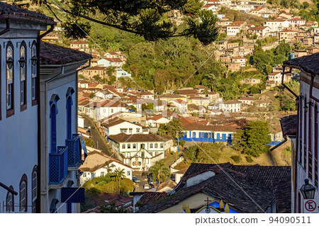 Ouro Preto city in Minas Gerais with its old colonial houses Ouro Preto city in Minas Gerais with its old colonial houses 94090511