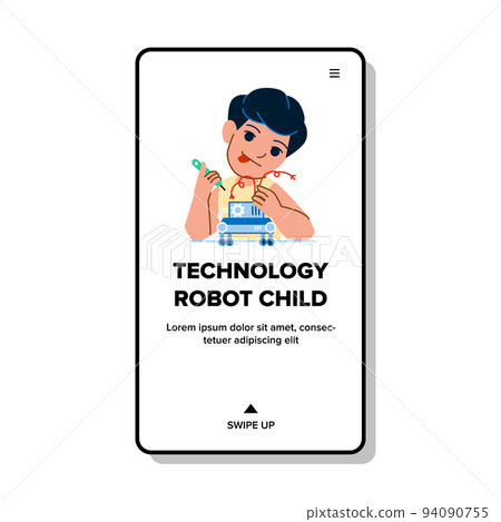 technology robot child vector 94090755