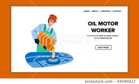 oil motor worker vector oil motor worker vector 94090922