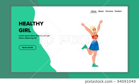 healthy girl vector 94091049