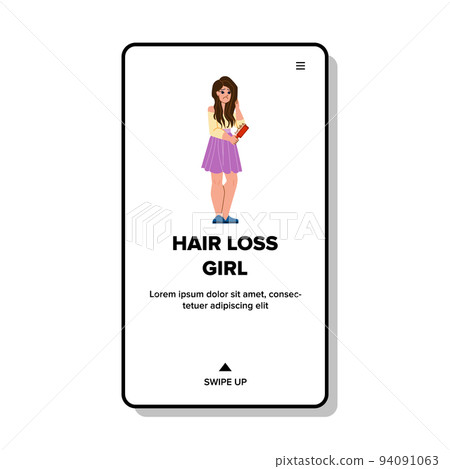 hair loss girl vector hair loss girl vector 94091063
