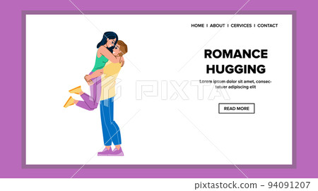 romance hugging vector 94091207
