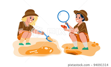Paleontology Occupation Making Children Vector Paleontology Occupation Making Children Vector 94091314