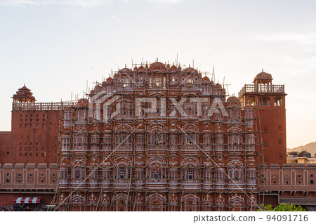 Hawa Mahal under repair in Jaipur, India 94091716