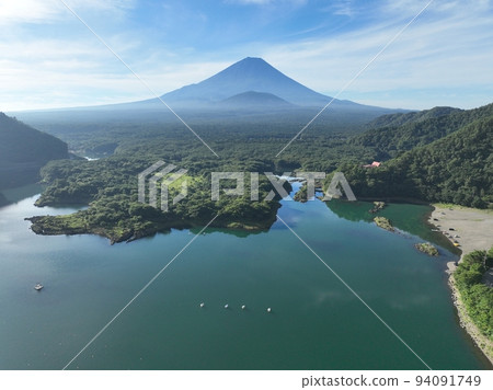 夏季從精進湖鳥瞰富士山 94091749