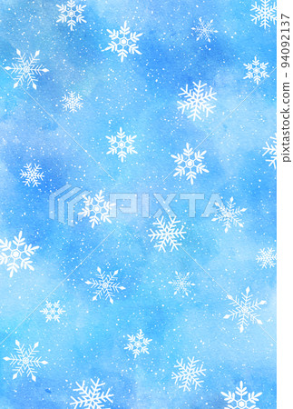Background material_watercolor texture_snow 94092137