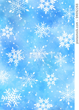 Background material_watercolor texture_snow 94092268