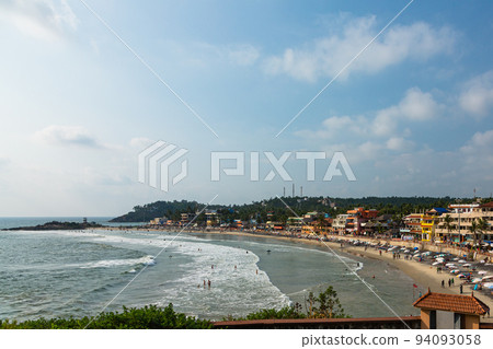 Coastline of Kovalam Beach, India Coastline of Kovalam Beach, India 94093058