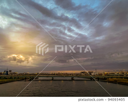 Evening scenery of Arakawa Evening scenery of Arakawa 94093405