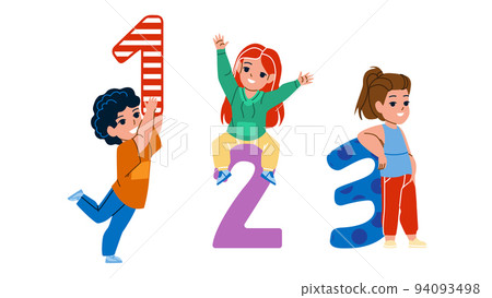 Kids Math Educational Lesson In School Vector 94093498